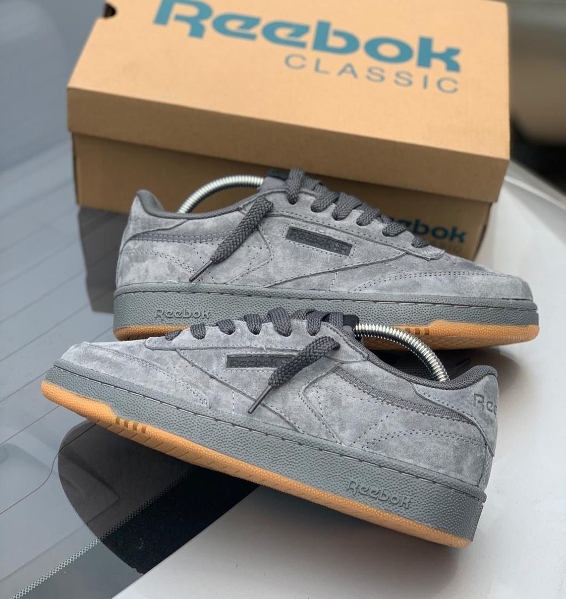 Reebok Classic Grey Suede Sneakers 00516 - Image 12