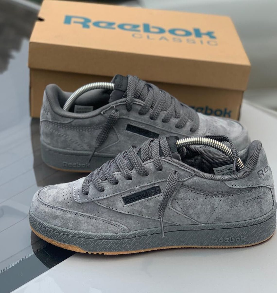 Reebok Classic Grey Suede Sneakers 00516 - Image 11
