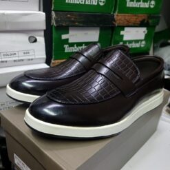 Alternative view of Berluti French Designer Fashion Croc-Embossed Leather Slip-On Loafers