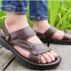 Men's Summer New Genuine Cowhide Leather Sandals