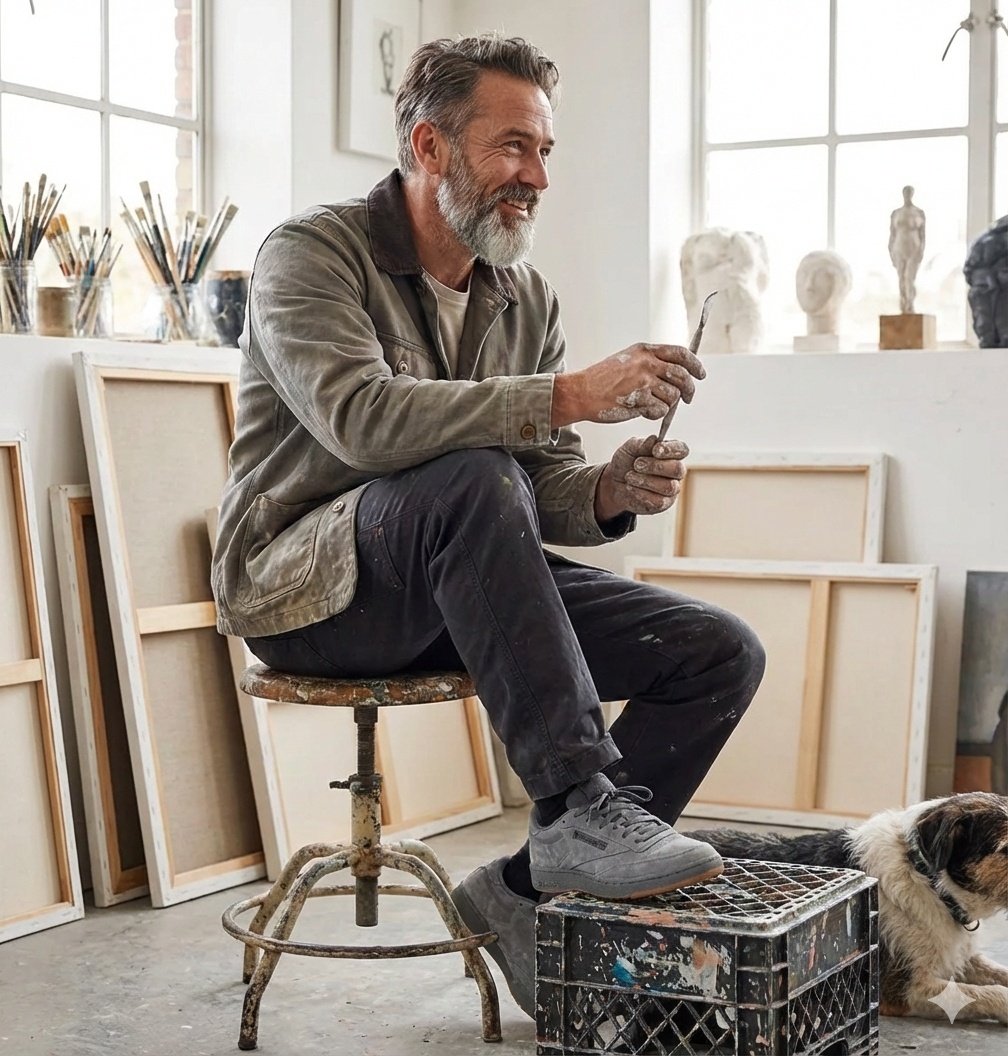 Reebok Classic Grey Suede Sneakers 00516 - Image 15