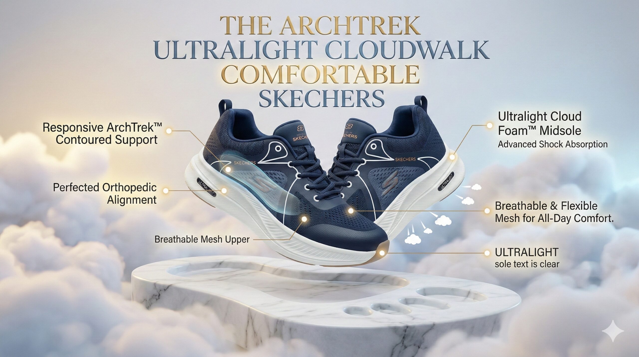 The ArchTrek Ultralight Cloudwalk Comfortable Skechers - Image 19