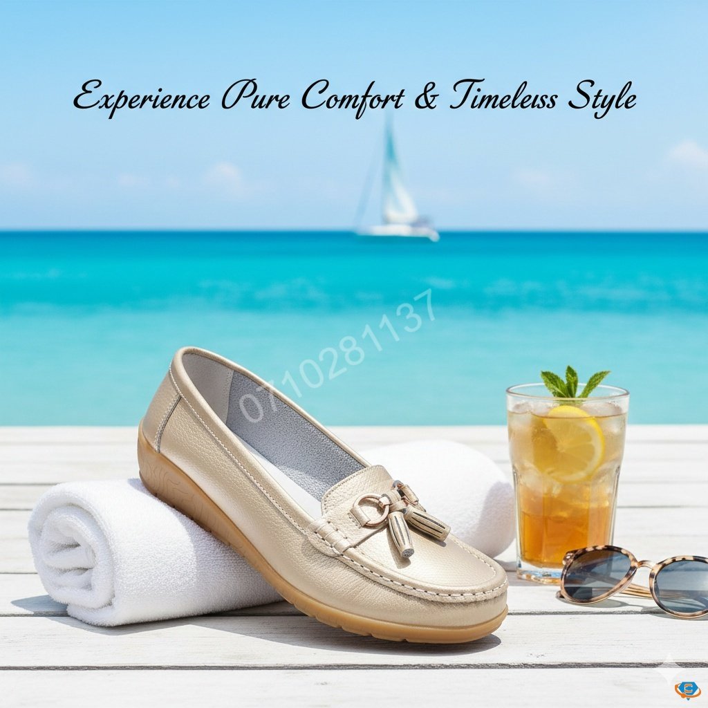 Genuine Cowhide Leather Precision-Fit ErgoComfort Ladies Slip-on Mocassins - Image 8