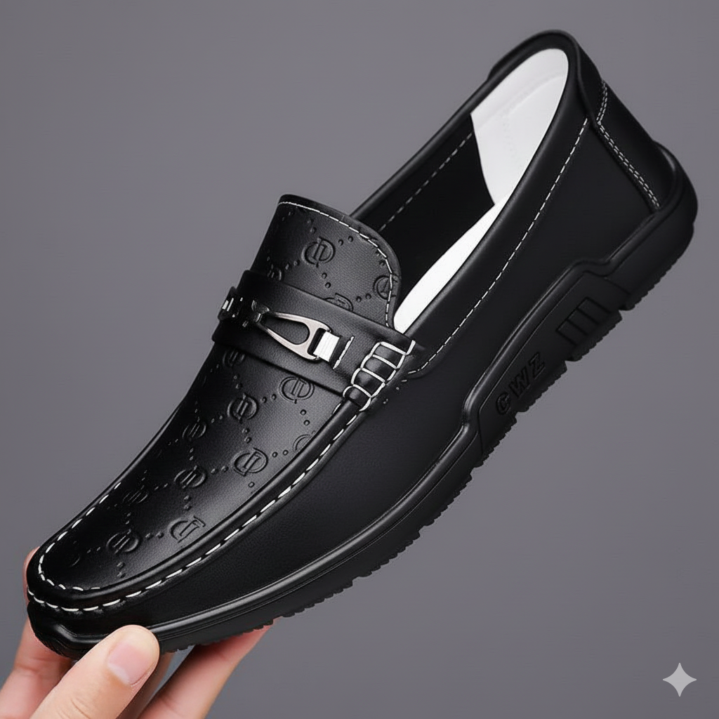 The "Elite" Collection Shadow Monogram and Arctic Crest Versatile Luxury Loafers - Image 8