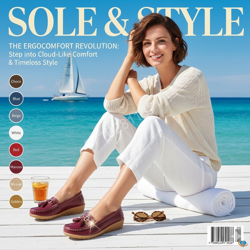 Genuine Cowhide Leather Precision-Fit ErgoComfort Ladies Slip-on Mocassins - Image 14