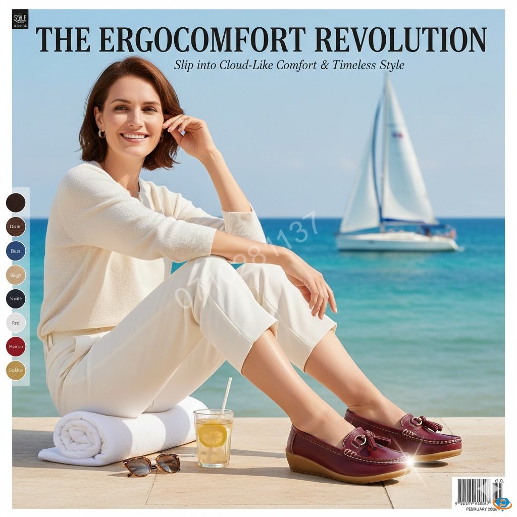 Genuine Cowhide Leather Precision-Fit ErgoComfort Ladies Slip-on Mocassins - Image 15