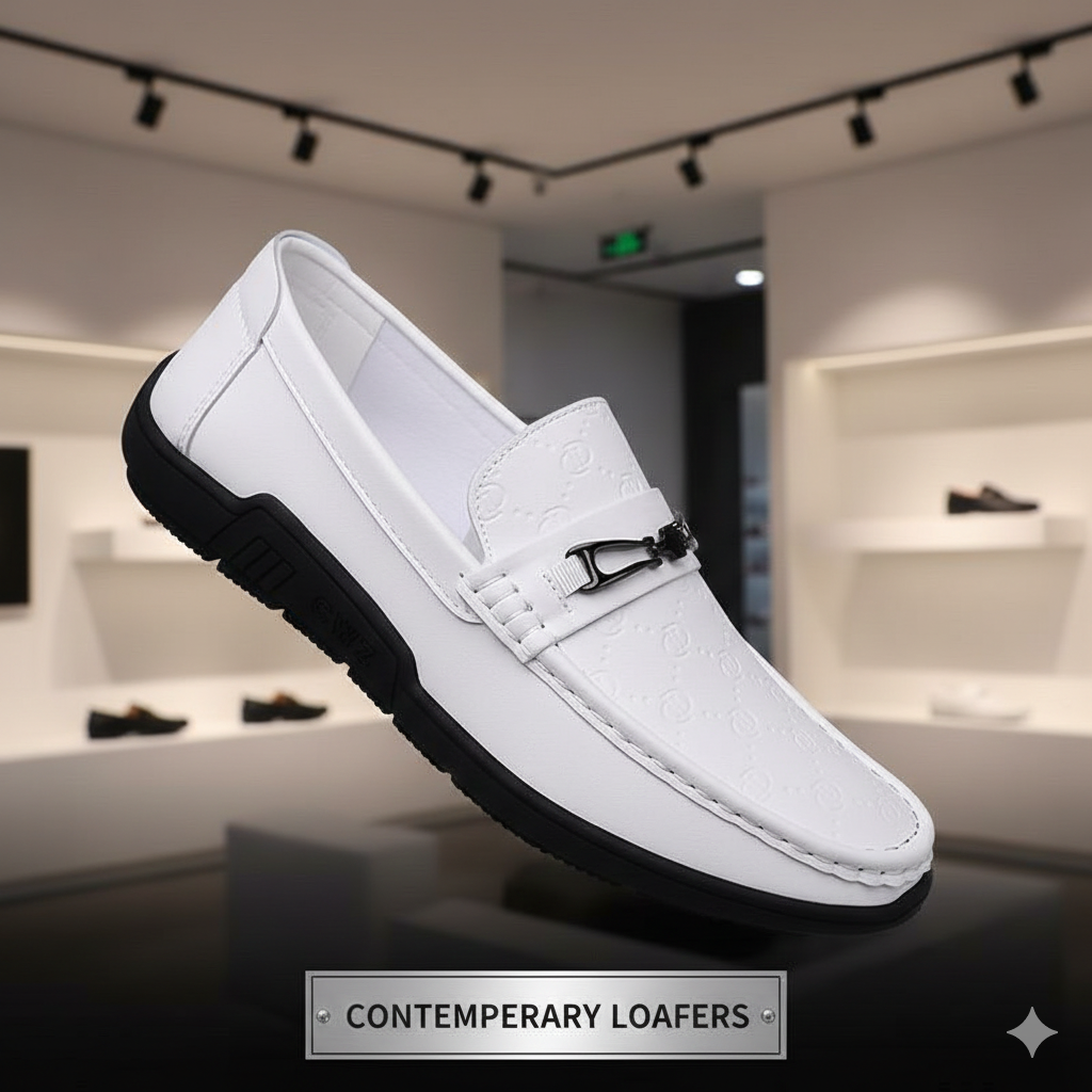 The "Elite" Collection Shadow Monogram and Arctic Crest Versatile Luxury Loafers - Image 7