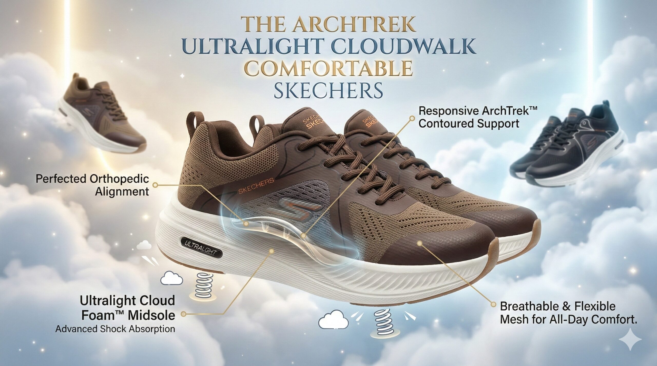 The ArchTrek Ultralight Cloudwalk Comfortable Skechers