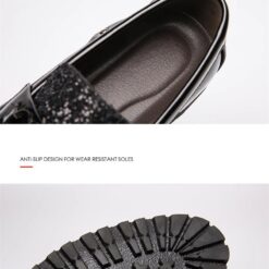 Alternative view of Classic Italian glitter designer Men's Lightweight Comfortable Slip-On Loafers