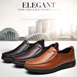 Genuine leather moccasins for men