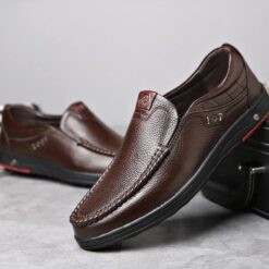 Alternative view of Genuine leather moccasins for men