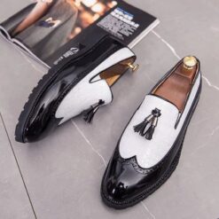 Modern Italian Tassel Loafers | Wetlook Slip-On Luxury
