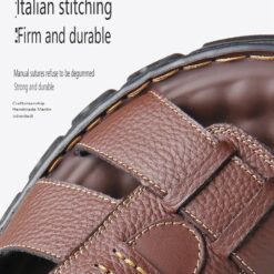 Alternative view of Italian Style Open shoes Outdoor Ergonomic Non-slip Thick-soled Cowhide Leather Sandals