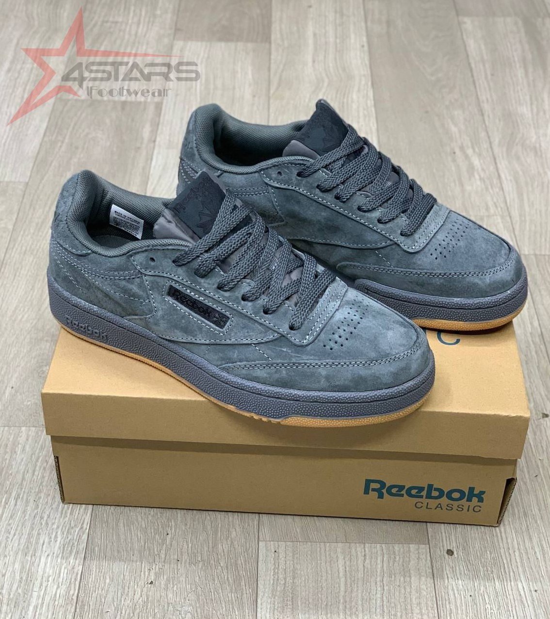 Reebok Classic Grey Suede Sneakers 00516 - Image 8