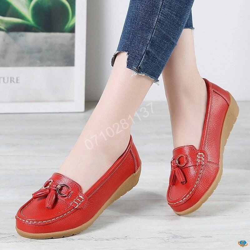 Genuine Cowhide Leather Precision-Fit ErgoComfort Ladies Slip-on Mocassins - Image 23