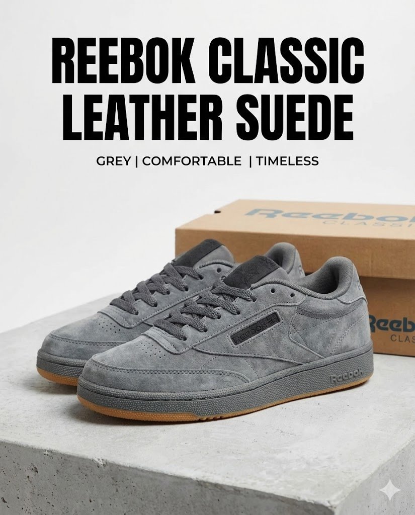 Reebok Classic Grey Suede Sneakers 00516 - Image 27