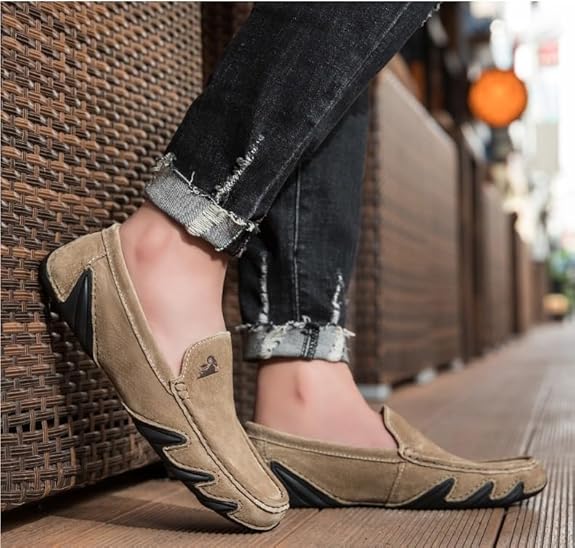 Aries & Co. Men's Causal Slip on Loafers Leather Handmade Driving Walking Shoes - Image 12