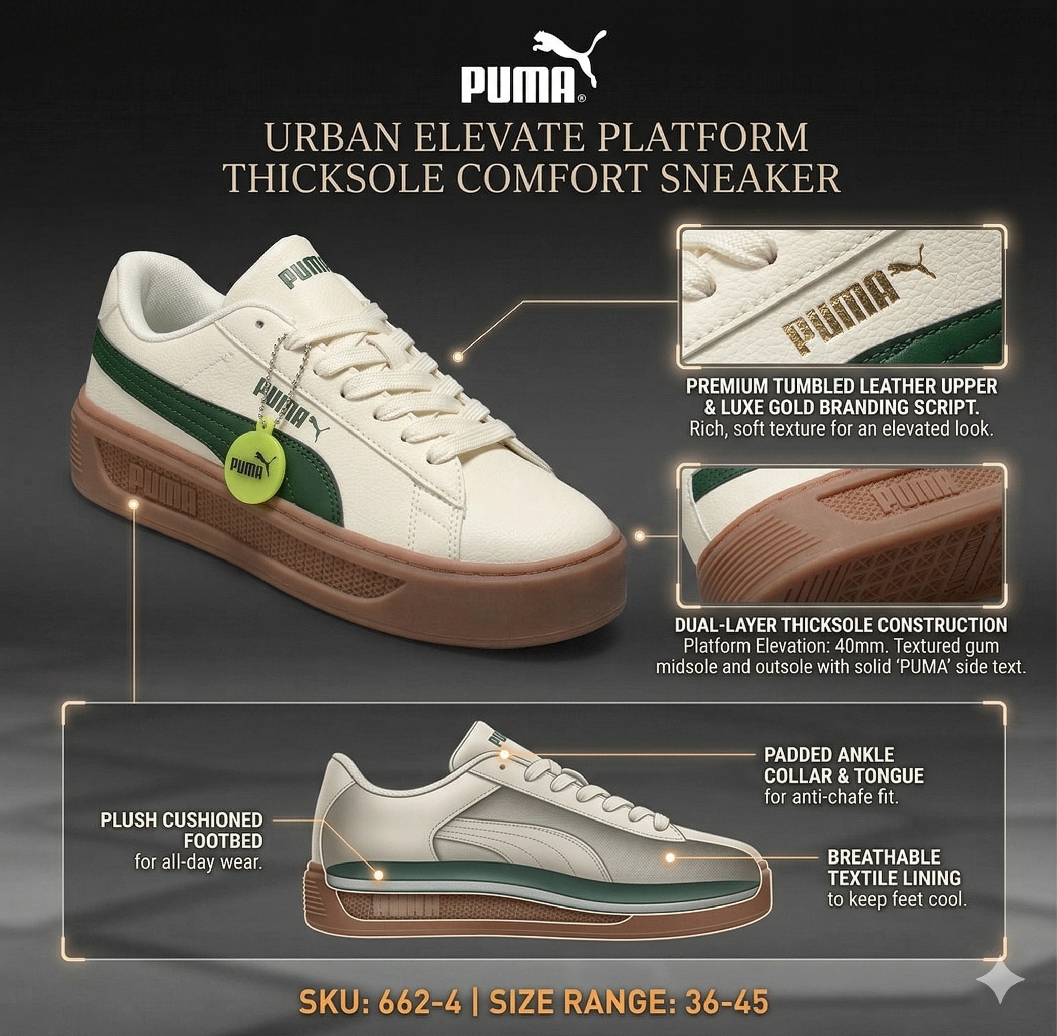 The Urban Elevate Platform Thicksole Comfort Sneaker - Image 3
