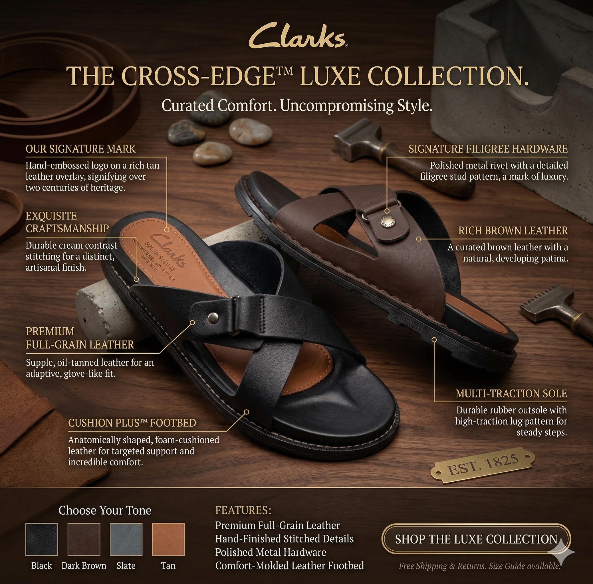 Clarks CrossEdge™ Luxe Sandals - Image 4