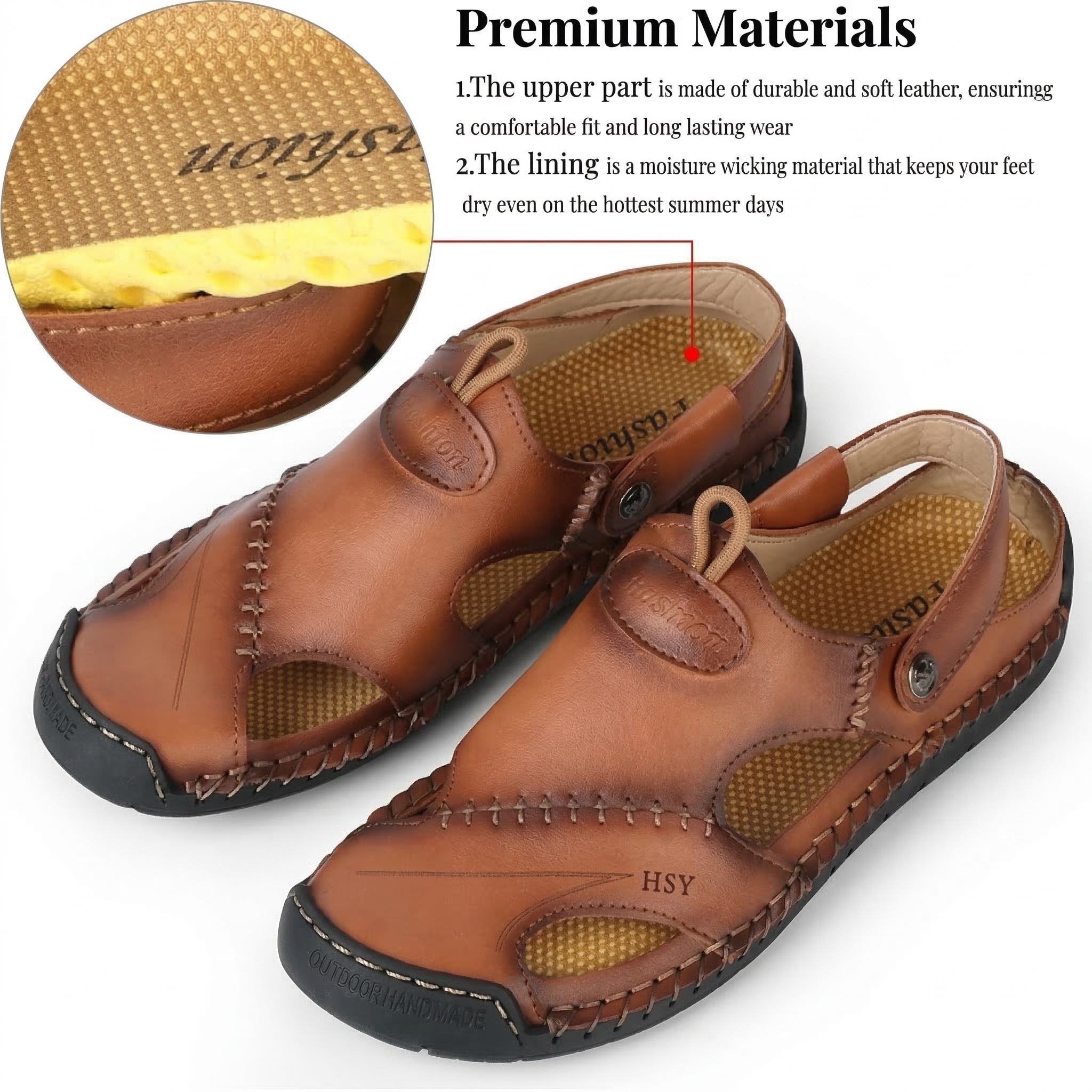 HSY TerraFlex™ Genuine Cowhide Comfort Sandals - Image 14