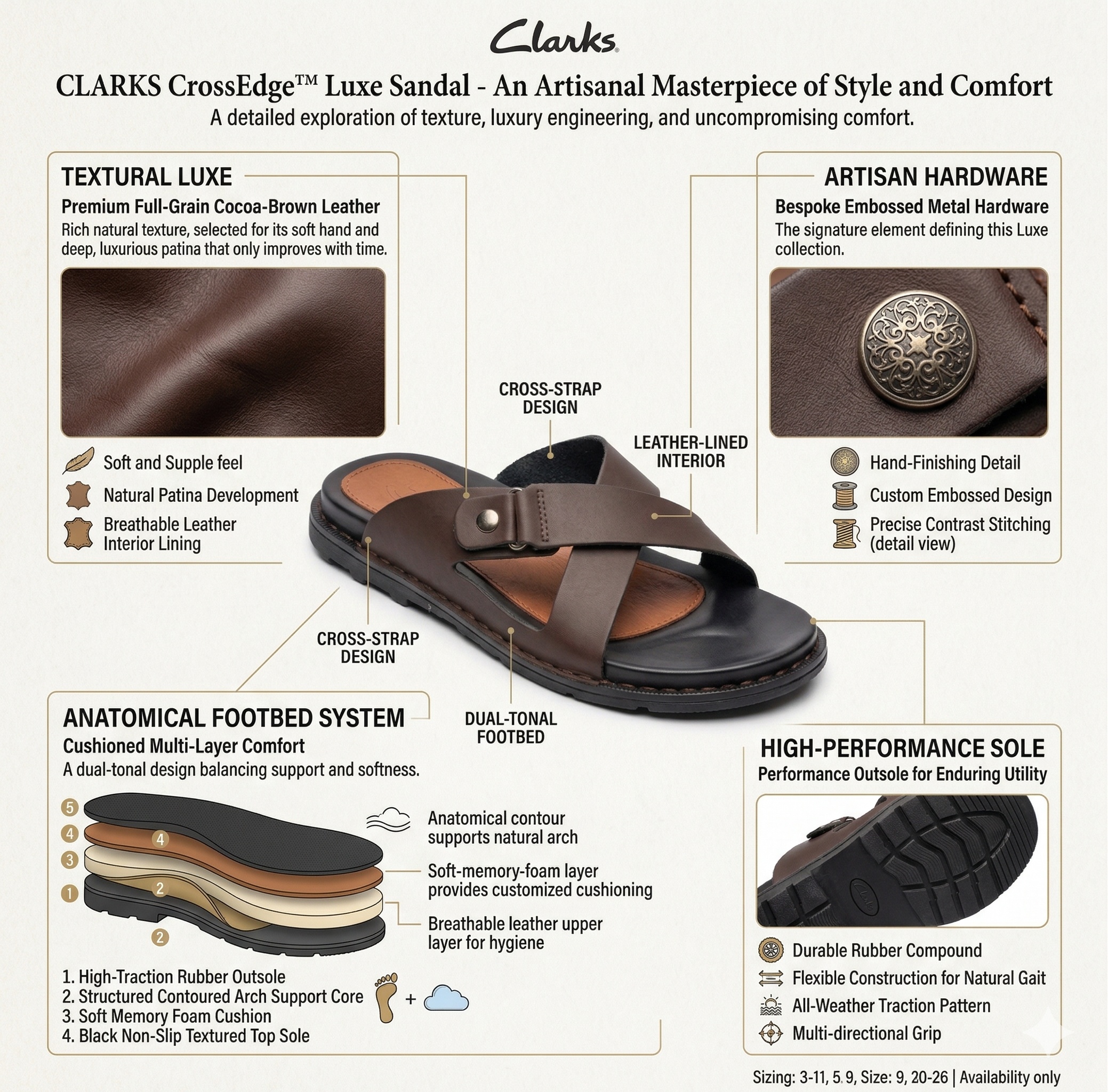 Clarks CrossEdge™ Luxe Sandals - Image 7