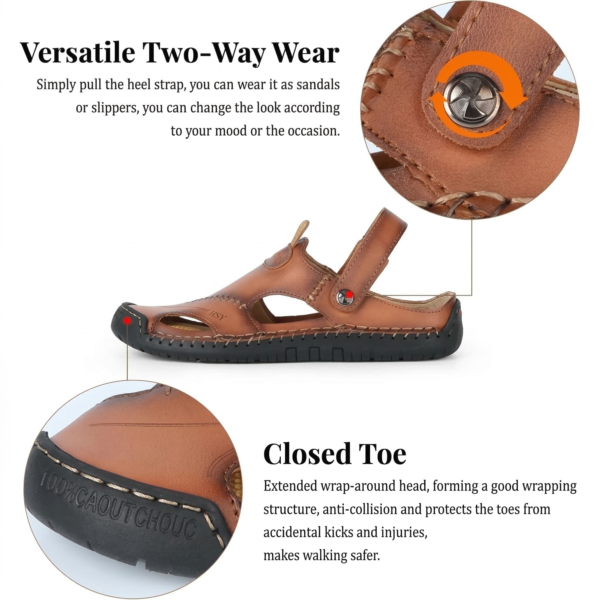 HSY TerraFlex™ Genuine Cowhide Comfort Sandals - Image 15