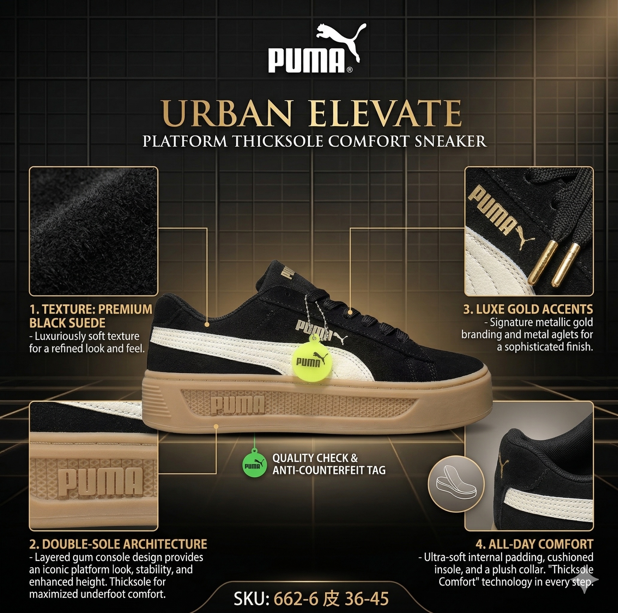 The Urban Elevate Platform Thicksole Comfort Sneaker - Image 12