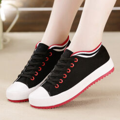 IvyAura™ Varsity Platform Canvas Sneakers