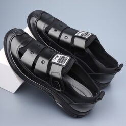 Men's Leather Casual Shoes Breathable Lightweight Comfort Soft Sandals