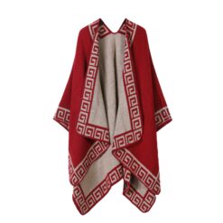 Alternative view of Cross-border New Lace Fashion Poncho Shawl Hot Sale Warm Cloak Autumn European and American Luxury