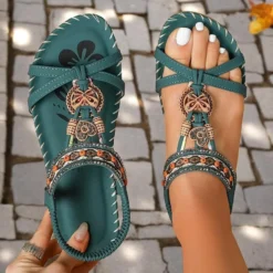 Alternative view of The Bohemian Flutter™ Artisan Beaded Comfort Sandals