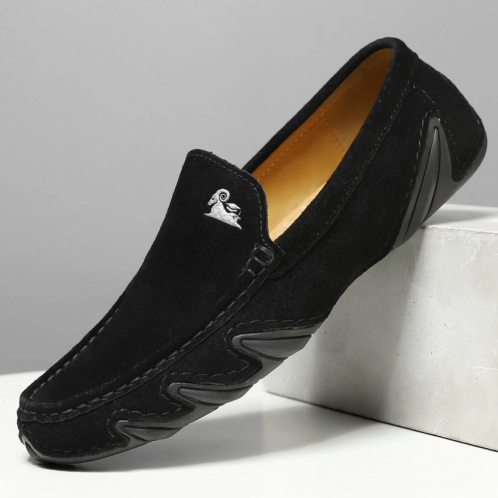 Aries & Co. Men's Causal Slip on Loafers Leather Handmade Driving Walking Shoes - Image 10