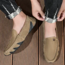 Alternative view of Aries & Co. Men's Causal Slip on Loafers Leather Handmade Driving Walking Shoes