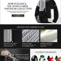 Alternative view of Prime Fashion™ Noir Élégance Avant-Garde Knitwear Sweater