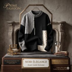 Prime Fashion™ Noir Élégance Avant-Garde Knitwear Sweater