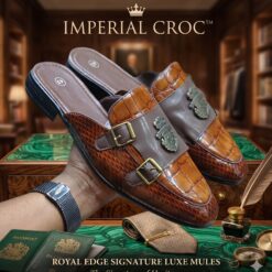 Imperial Croc™ Royal Edge Signature Luxe Mules